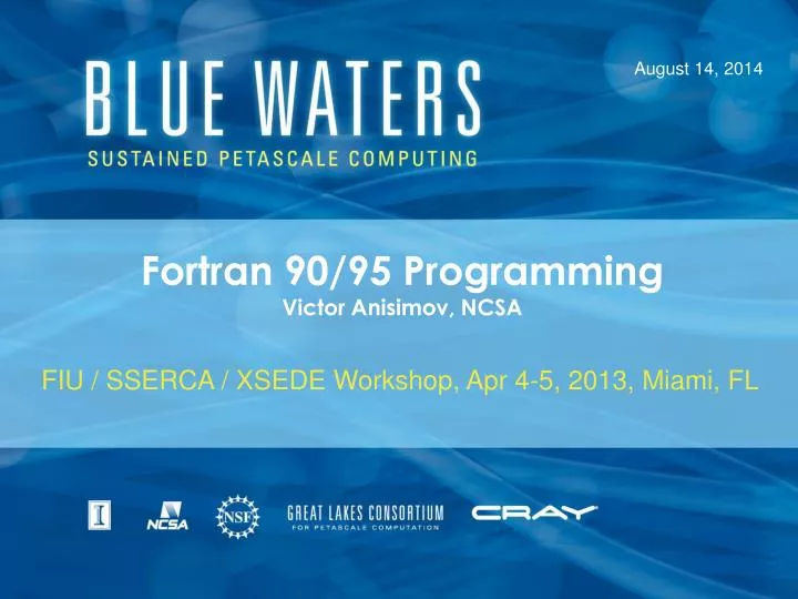 fortran 90 95 programming victor anisimov ncsa