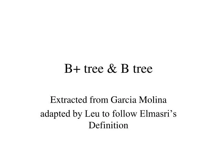 b tree b tree