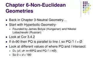 Chapter 6-Non-Euclidean Geometries