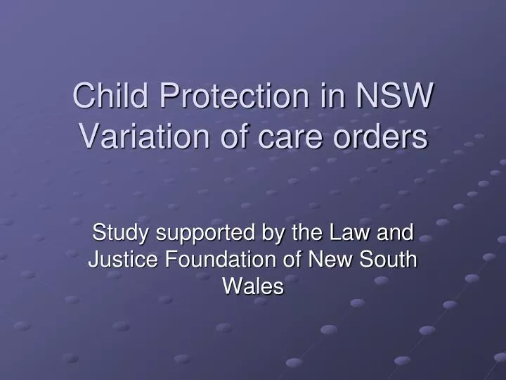child protection in nsw variation of care orders