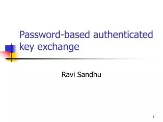 Password-based authenticated key exchange