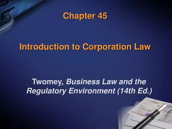 chapter 45 introduction to corporation law