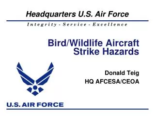 Bird/Wildlife Aircraft Strike Hazards