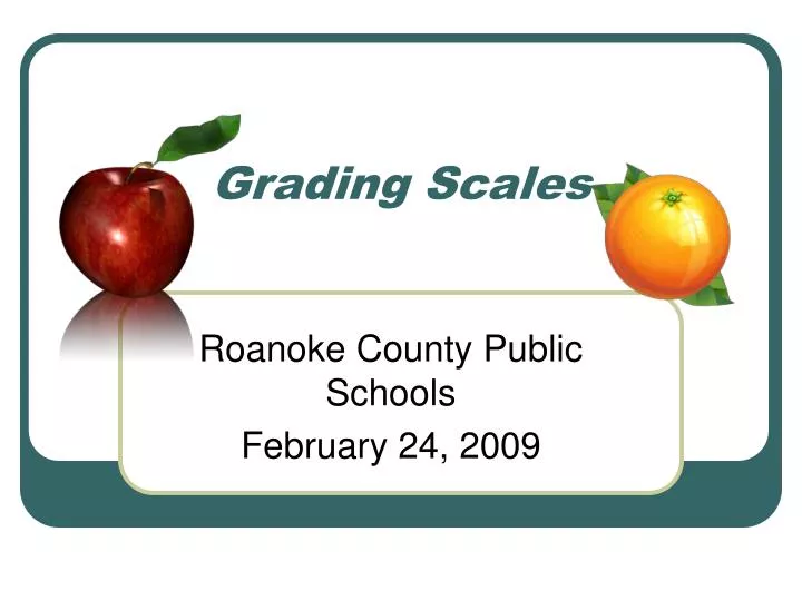 grading scales