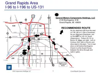 Grand Rapids Area I-96 to I-196 to US-131