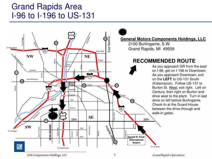 grand rapids area i 96 to i 196 to us 131