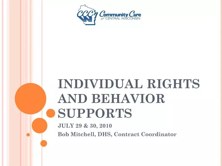 individual rights and behavior supports