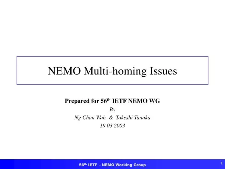 nemo multi homing issues