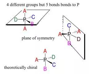 4 different groups but 5 bonds bonds to P