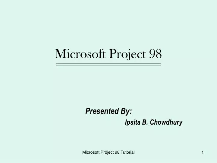 microsoft project 98