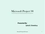 Microsoft Project 98 - slide 1