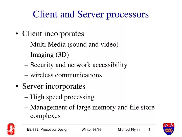 client and server processors