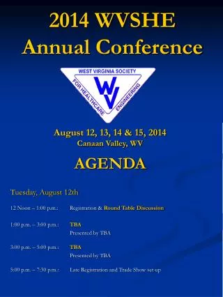 2014 WVSHE Annual Conference