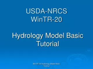 USDA-NRCS WinTR-20