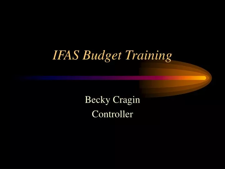 ifas budget training