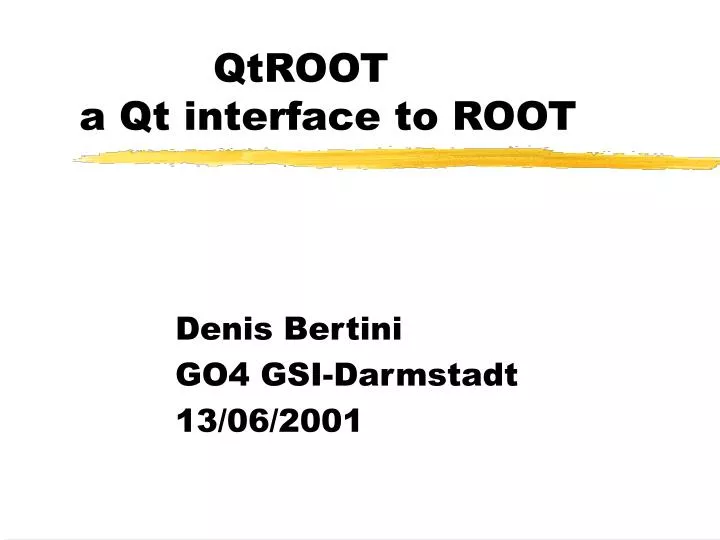 qtroot a qt interface to root