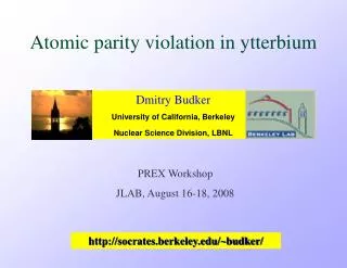 Atomic parity violation in ytterbium
