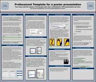 Professional Template for a poster presentation