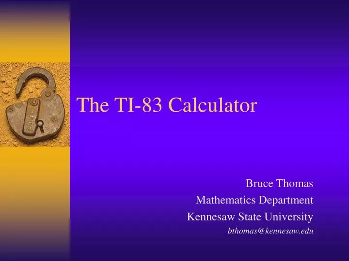 the ti 83 calculator