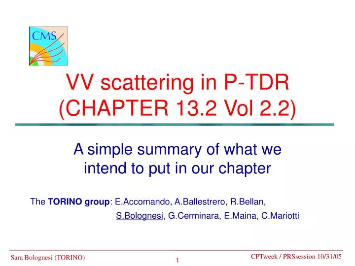 vv scattering in p tdr chapter 13 2 vol 2 2