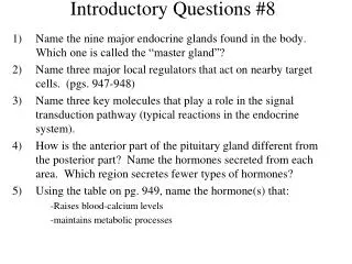 Introductory Questions #8