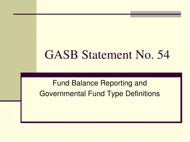 gasb statement no 54