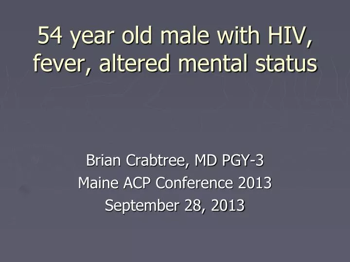 brian crabtree md pgy 3 maine acp conference 2013 september 28 2013