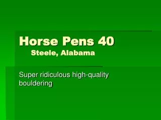 Horse Pens 40 Steele, Alabama