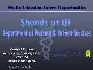 Health Education Intern Opportunities