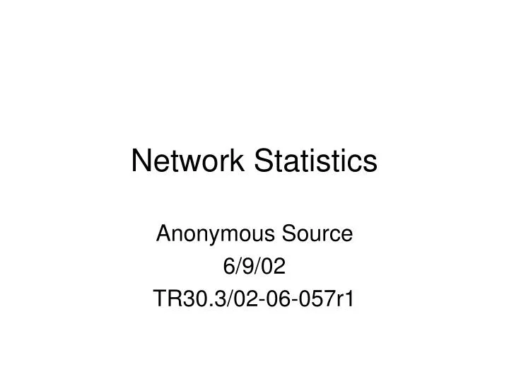 network statistics