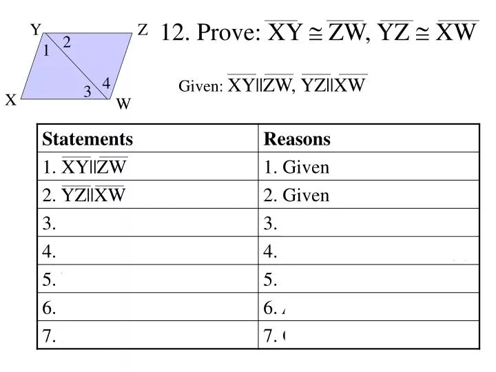 12 prove xy @ zw yz @ xw