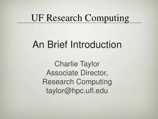 UF Research Computing