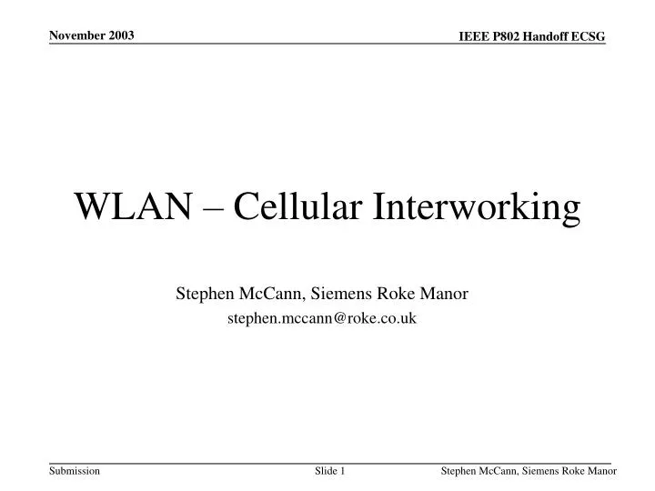 wlan cellular interworking