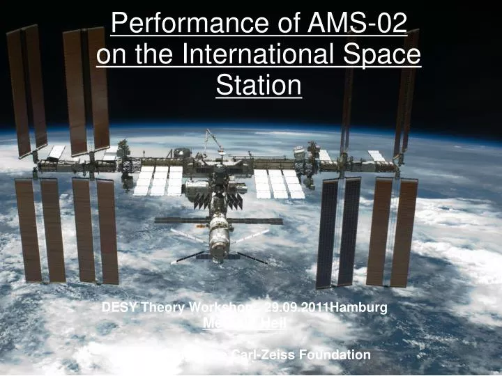 performance of ams 02 on the international space station