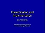 Dissemination and Implementation - slide 1