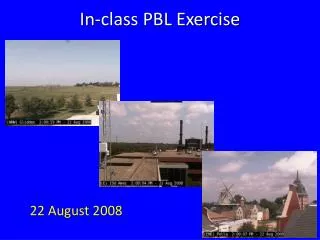 In-class PBL Exercise