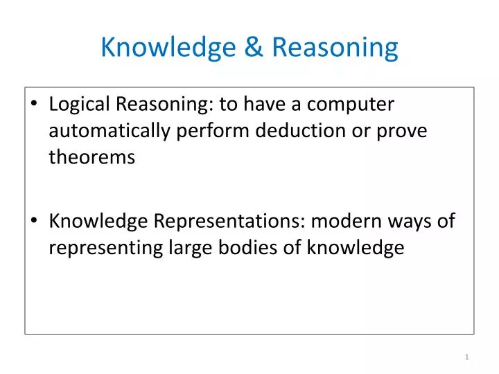 knowledge reasoning