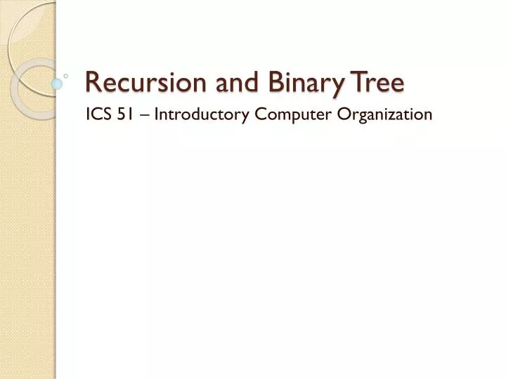 recursion and binary tree