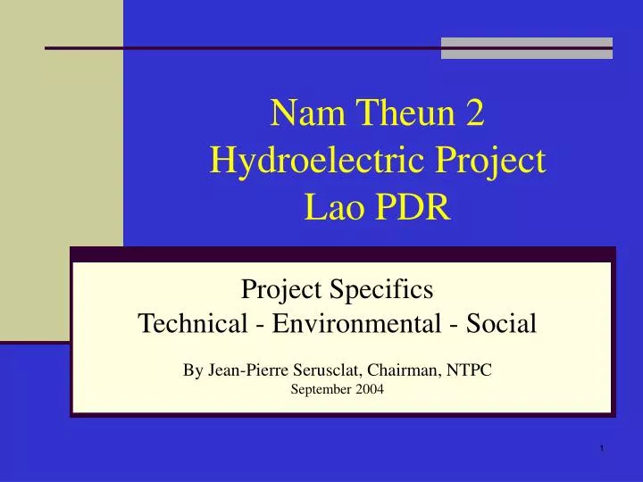 nam theun 2 hydroelectric project lao pdr