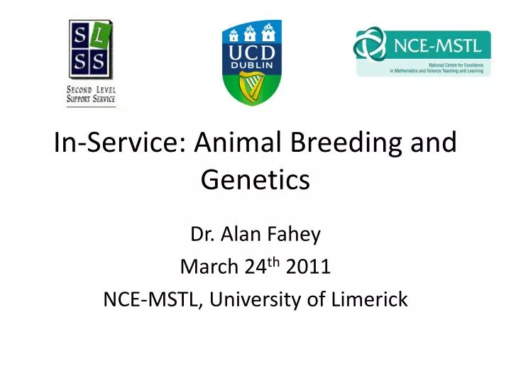 in service animal breeding and genetics