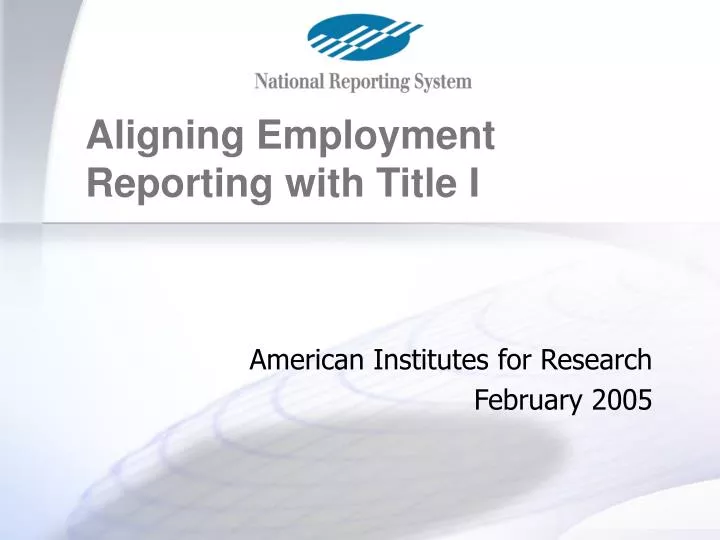 american institutes for research february 2005