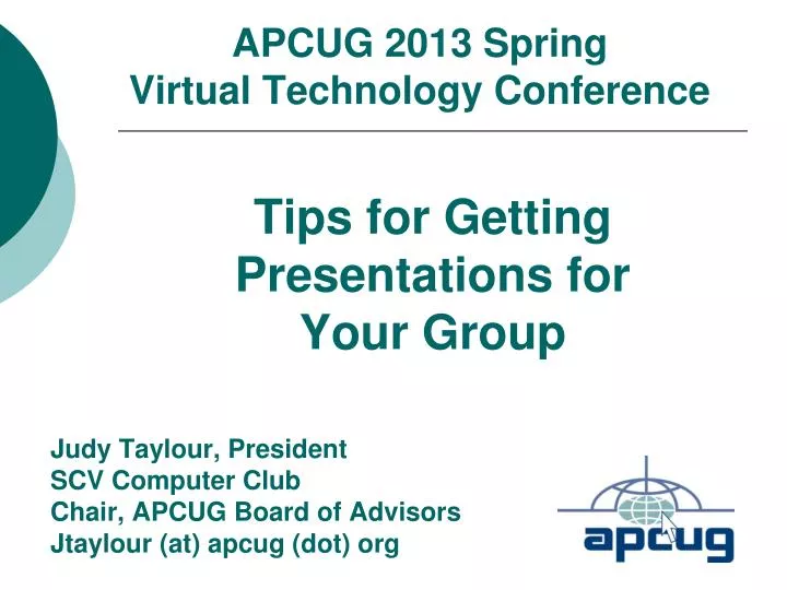 apcug 2013 spring virtual technology conference