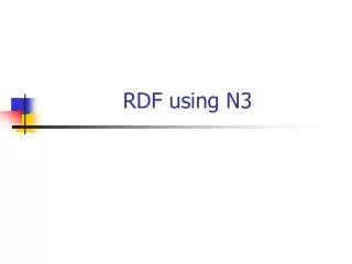 RDF using N3
