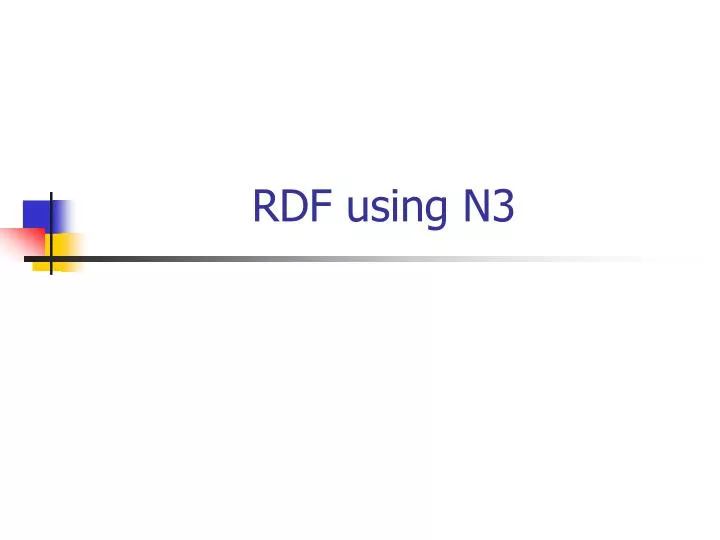 rdf using n3