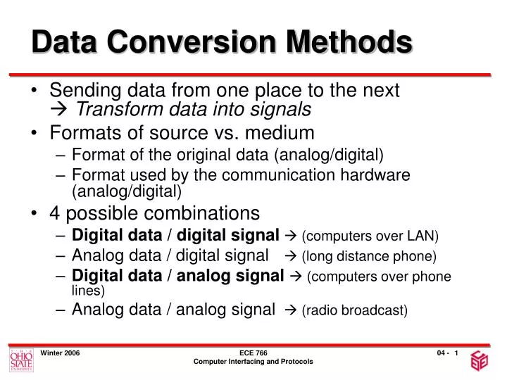 data conversion methods