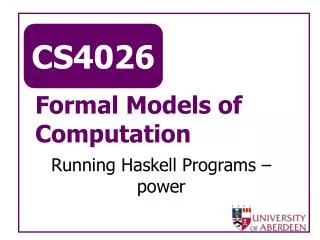 Formal Models of Computation