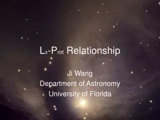 L x -P rot Relationship