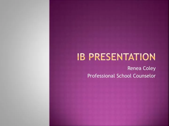 ib presentation