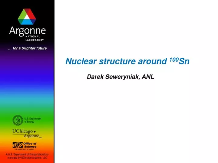 nuclear structure around 100 sn