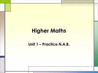 Higher Maths